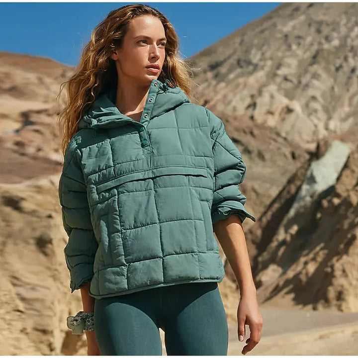 Damen Jacke, dünn wattiert und warm, mit Pullover-Schnitt