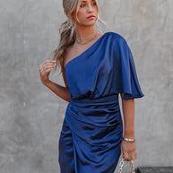 WW | Sexiest einäugiges ungleichmäßiges Rockkleid Damen Abendkleid