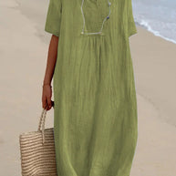 WW | Sommerkleid Aus Baumwolle Und Leinen