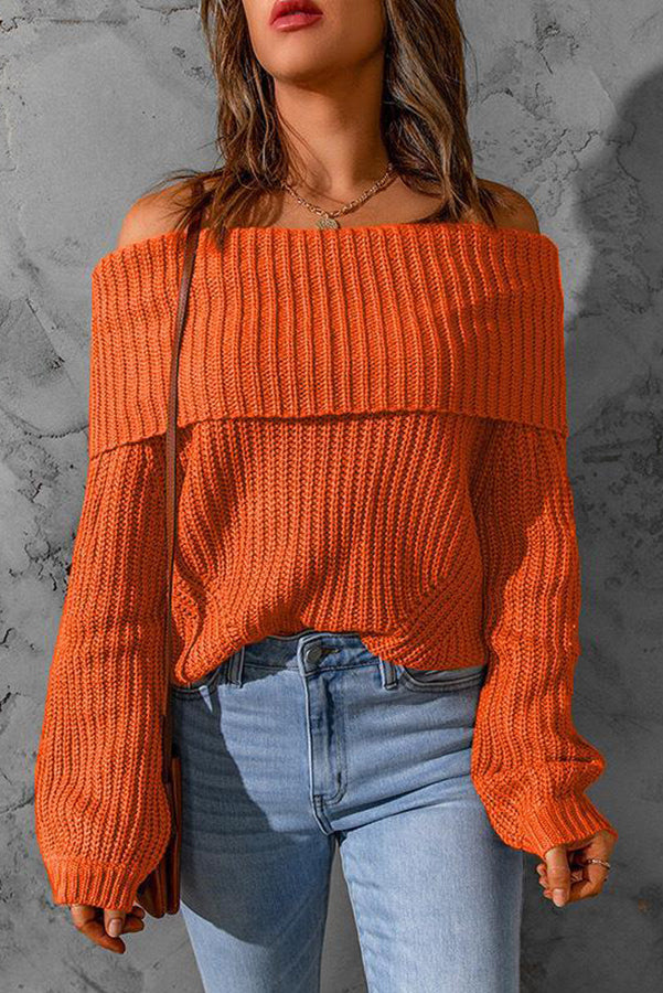 WW | Curl Up And Get Cozy Off Shoulder Strickpullover