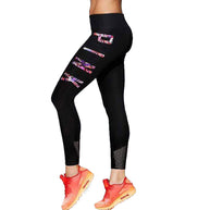 Damen Sportleggings mit modischen Mesh-Einsätzen WW