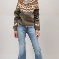 WW | Nordische Strickjacke mit Muster Acryl Warm, Zeitlos