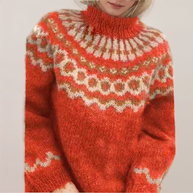 WW | Nordische Strickjacke mit Muster Acryl Warm, Zeitlos