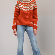 WW | Nordische Strickjacke mit Muster Acryl Warm, Zeitlos