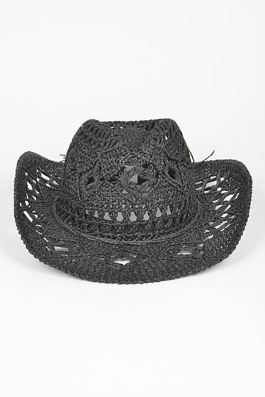 WW | Häkelstroh Cowboyhut