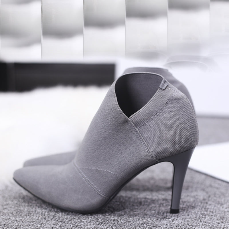 WW | Damenschuhe für Jugendliche Höhe 8,5 cm Absatz Material Stiefel