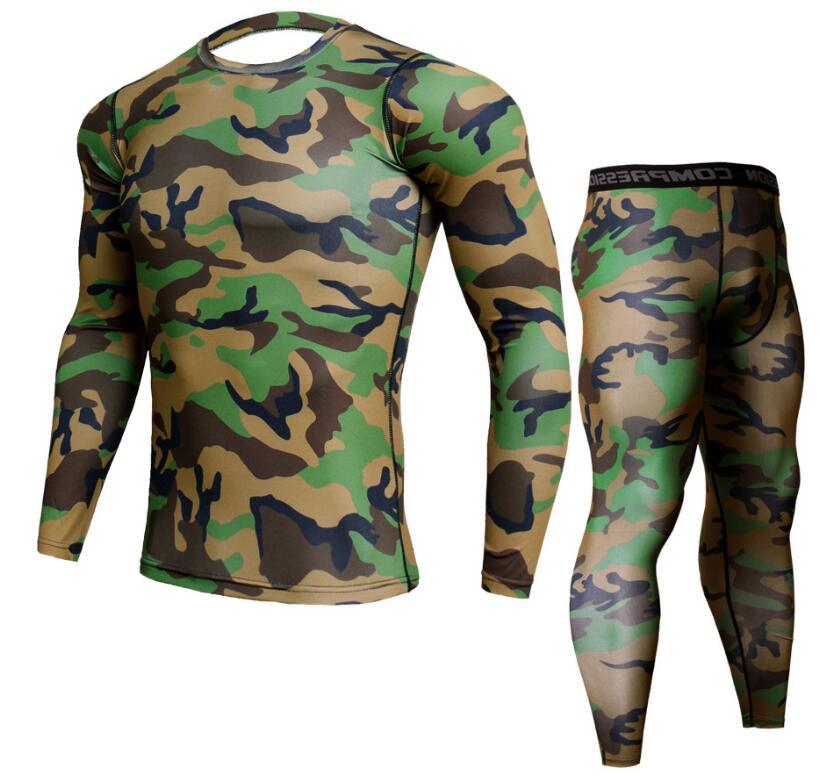 WW | Camouflage Jogginganzug Mit Kompression Für Herren
