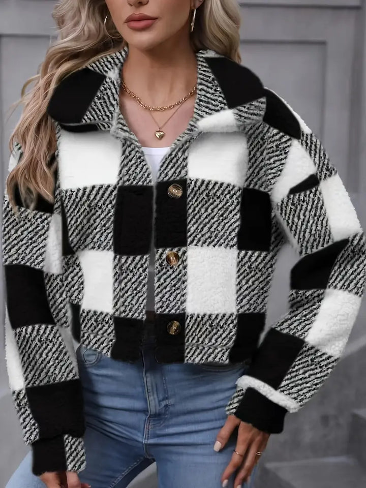 W&W Mode | Bequeme Winterjacke mit langen Ärmeln und Knöpfen | Warme Oberbekleidung für den Winter