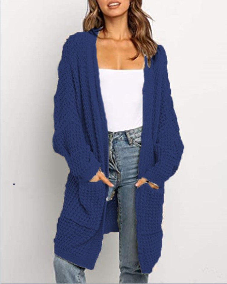 Damen Strickcardigan mit großzügigen Taschen und lockerer Passform WW