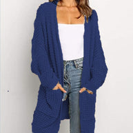 Damen Strickcardigan mit großzügigen Taschen und lockerer Passform WW