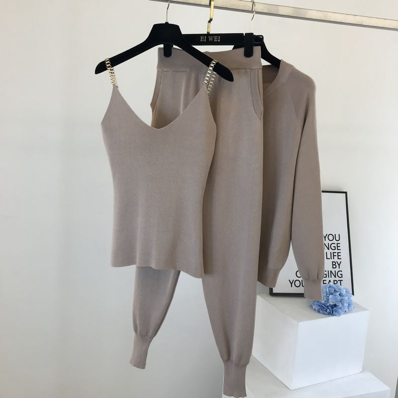 Damen sportliches Freizeit-Loungewear-Set mit Reißverschluss WW