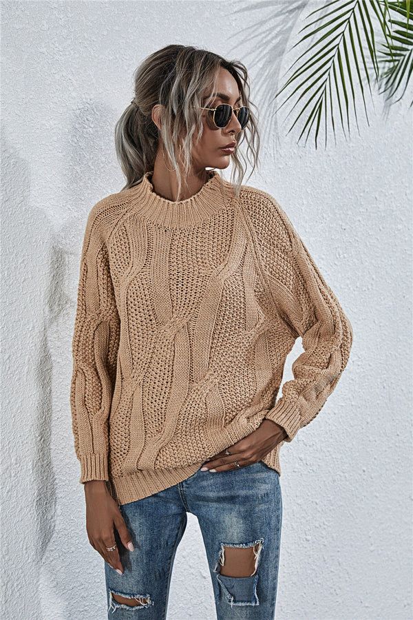 WOLFF Stehkragen Strickpullover