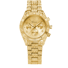 WW Quarz Armbanduhr aus Edelstahl mit Kristallen - Stilvolle Luxusuhr
