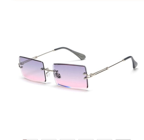 WW | Modische Rechteckige Sonnenbrille Im Retro Stil