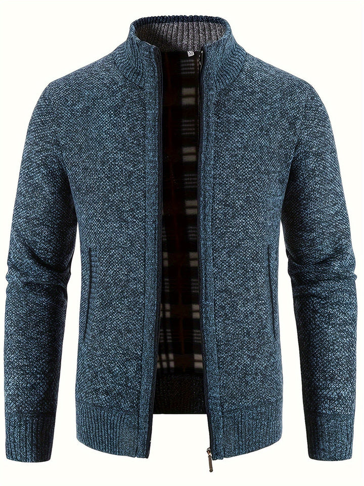 W&W Mode | Zip Up Stehkragen Strickjacke