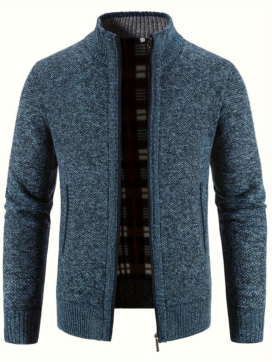 WW | Zip Up Stehkragen Strickjacke