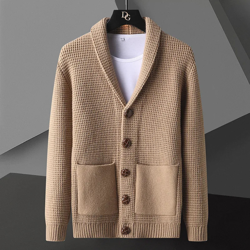 WW | Elegante Herren Strickjacke Mit Knopfverschluss