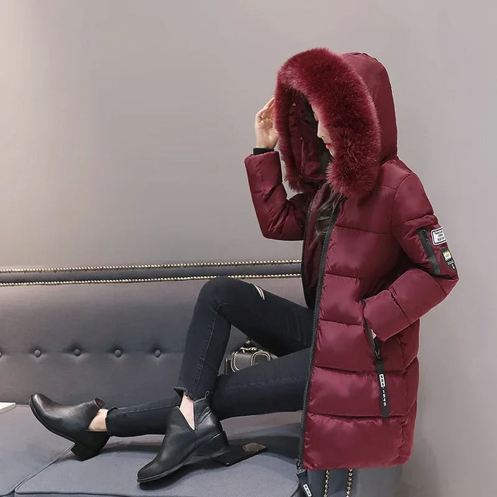 W&W Mode | Luxuriöser, Superwarmer Puffermantel Mit Pelzbesatz