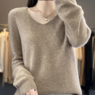 WW | Cashmere Pullover Damen Eleganter V-ausschnitt, Weich & Komfortabel