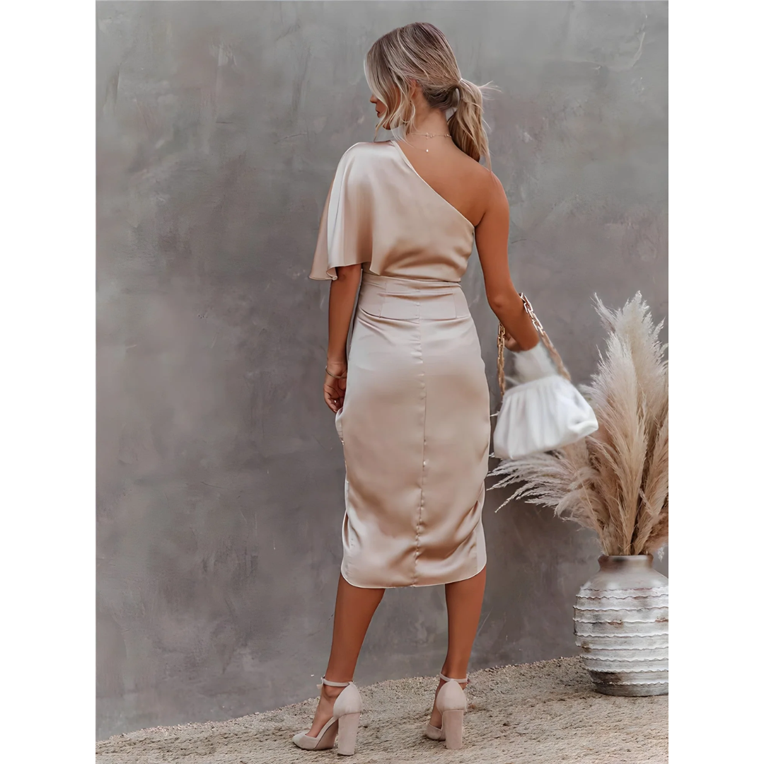 W&W Mode | Mini Asymmetrisches Kleid Für Hochzeitsgäste Für Frauen