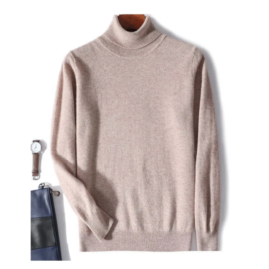 WW | Herren Wollpullover Mit Rollkragen Und Schlankem Design