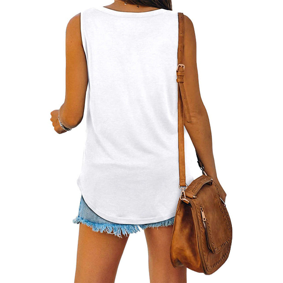 WW | Jersey Tank-Top mit V-Ausschnitt