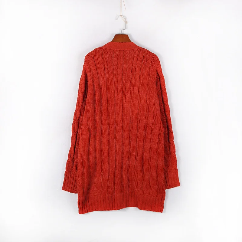 W&W Mode | Wollstrickjacke Damen Mit Zopfmuster Und Holzknöpfen, Lockere