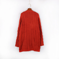 WW | Wollstrickjacke Damen Mit Zopfmuster Und Holzknöpfen, Lockere