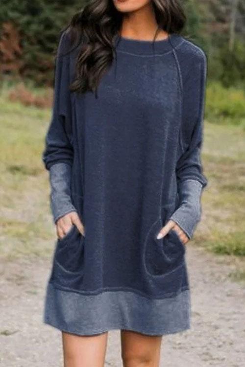 WW | Rosiedress Maureen Taschen Freizeit Sweatershirt Kleid