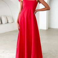 WW | Rosiedress Schleifen-Schulter Empire Taille Swing Maxi Cami Kleid
