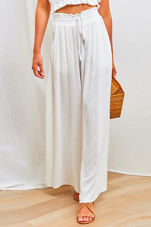 WW | Lockere Elastische Breite Bein Hosen Look
