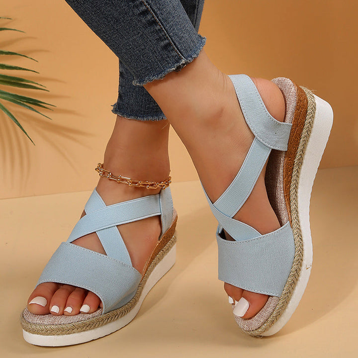 W&W Mode | Keilsandalen Mit Kreuzriemen Für Damen