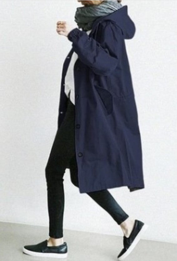 WW | Mid Length Damen Windbreaker Mit Langen Ärmeln