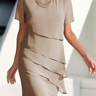 WW | Stilvolles Mid-Waist-Kleid mit Splicing-Detail
