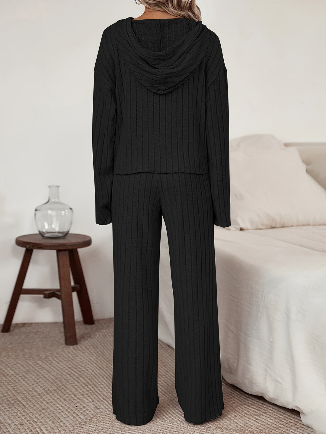 W&W Mode | Damen Freizeit Uni Farbener Kapuzenpullover und