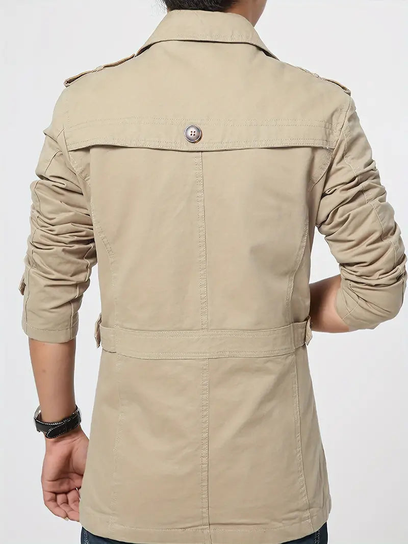 WW | Herren Große Größe Baumwollwindjacke Für Frühling Und Herbst