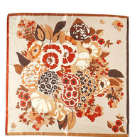 WW | Seidentuch mit Blumenmuster und Quadratform