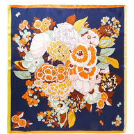WW | Seidentuch mit Blumenmuster und Quadratform