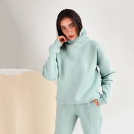 Damen bequemer Kapuzenpullover und Jogginghose WW