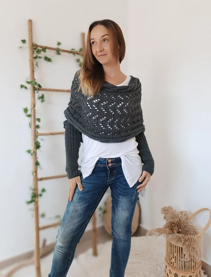 W&W Mode | Schal - eleganter Damen gewebter Überwurf
