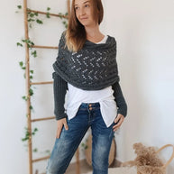 WW | Schal - eleganter Damen gewebter Überwurf