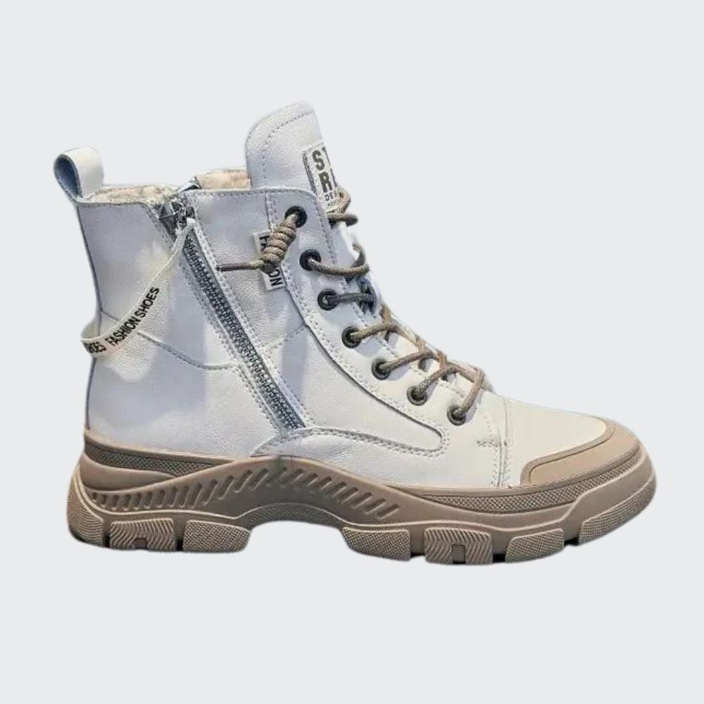 W&W Mode - Elegante High-Top-Sneakerstiefel mit Reißverschluss