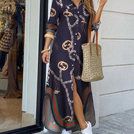 WW | Frühjahr und Sommermode sexy Bluse langer Rock Kleid