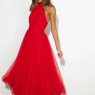 WW | Halter Tüll Midi Kleid