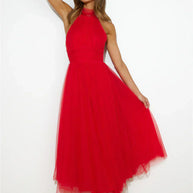 WW | Halter Tüll Midi Kleid