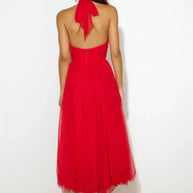 WW | Halter Tüll Midi Kleid
