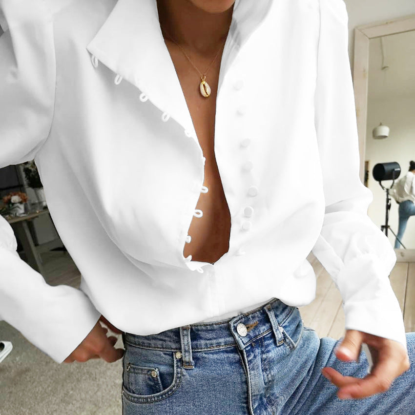 WW | Viktorianisch inspirierte Bluse mit hohem Kragen
