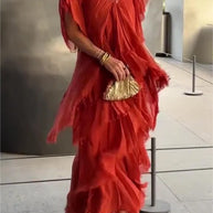 WW | Elegantes Maxikleid mit Tiefem Ausschnitt