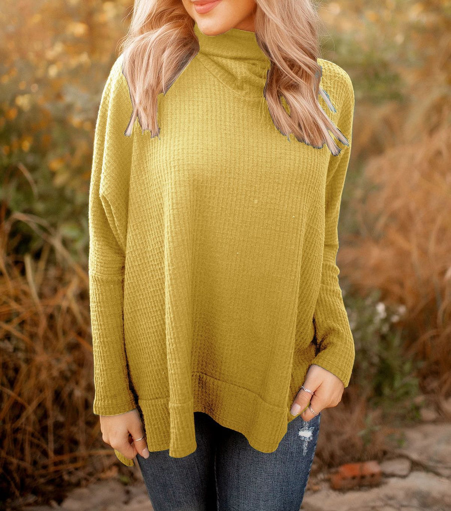 Damen Kuscheliger Pullover mit Stehkragen und strukturiertem Stoff WW