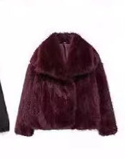 W&W Mode - Damen Herbst, Winter Pelz Mantel Imitation